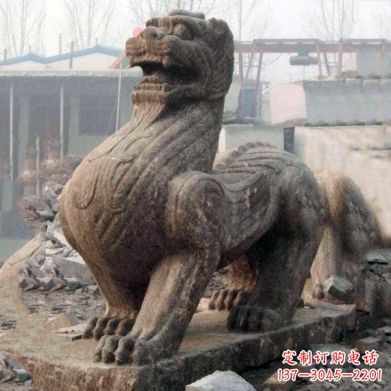 安徽中领雕塑狴犴青石雕塑融入古代神话的历史文化风格