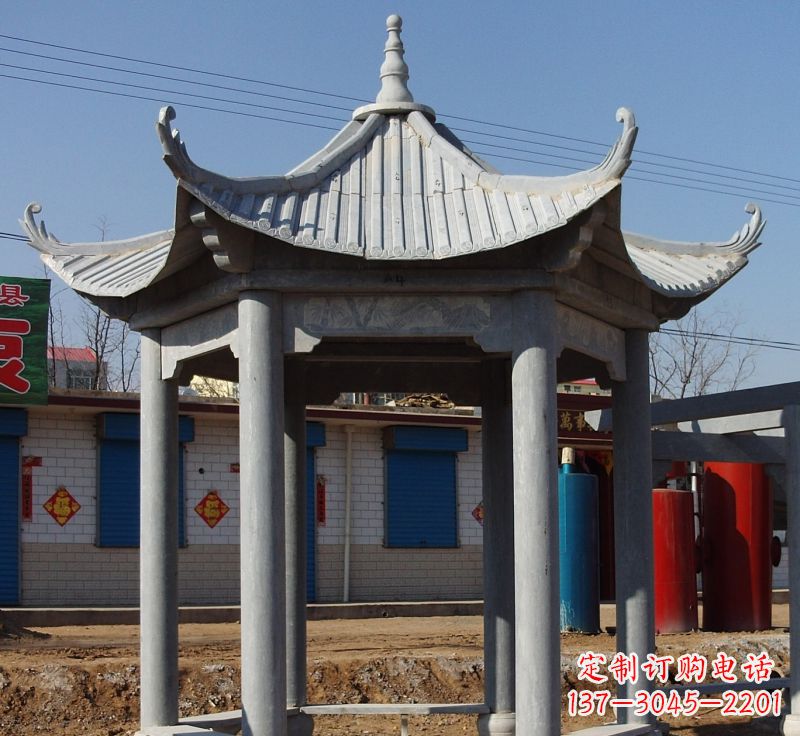 安徽精美仿古石雕凉亭