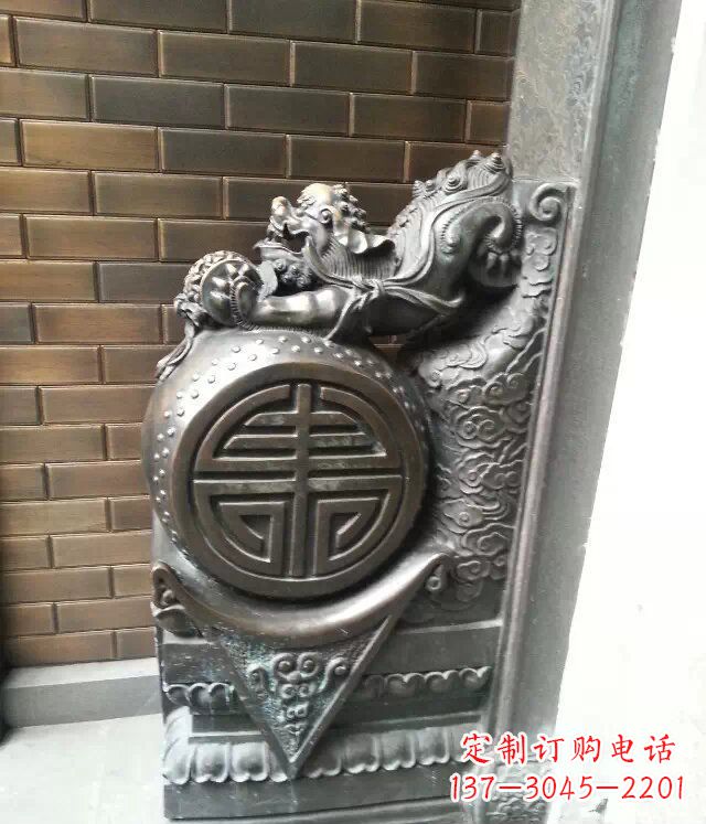 安徽精美仿古门墩铜雕