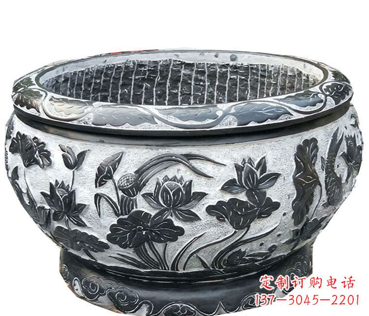 安徽传承古典,精致仿古庭院花盆雕塑