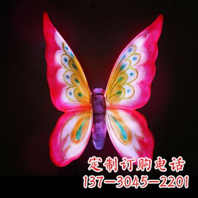 安徽仿真蝴蝶_大号红色发光款70x50x30