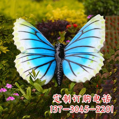 安徽仿真蝴蝶_蓝白色款60x68x35
