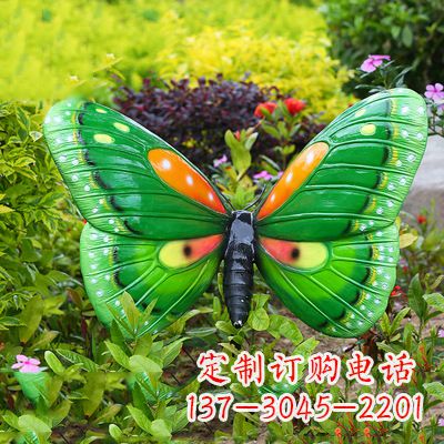 安徽精致魅力的绿色蝴蝶雕塑