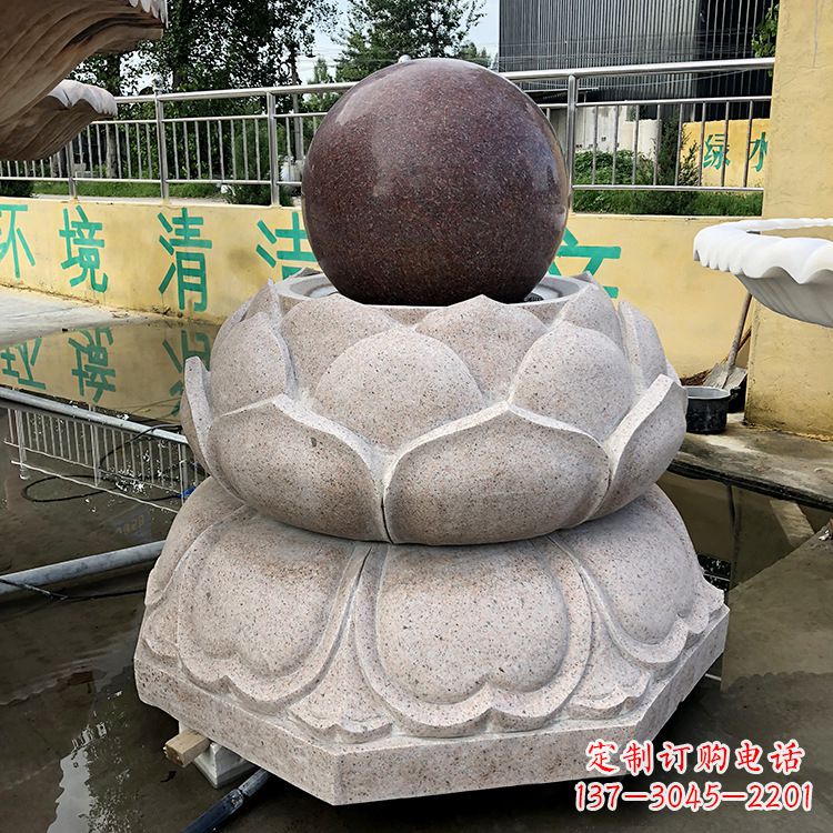 安徽金色彩绘风水球雕塑