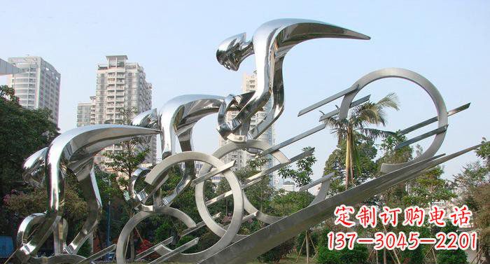 安徽不锈钢自行车抽象雕塑