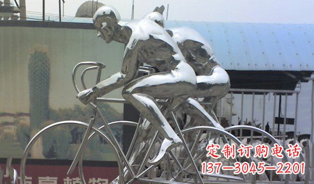 安徽不锈钢骑行自行车雕塑