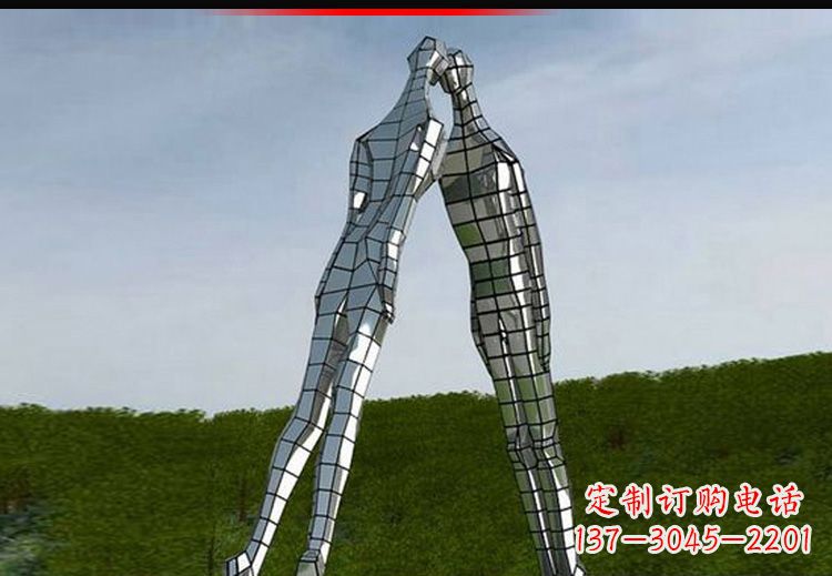 安徽爱的无限,不锈钢情侣人物雕塑