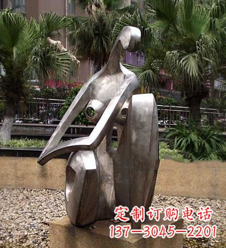 安徽现代艺术风格的不锈钢女人雕塑