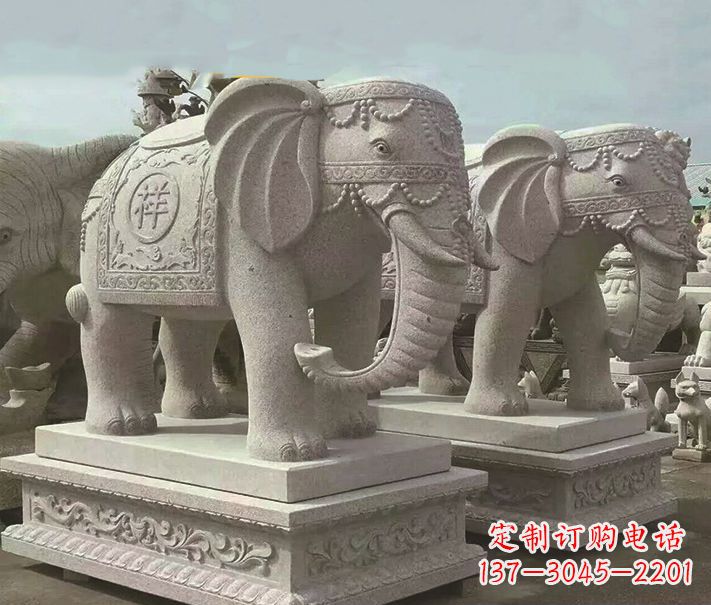 安徽精美大象大理石雕塑