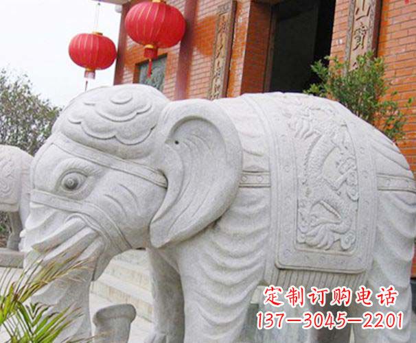 安徽公园动物大理石大象石雕
