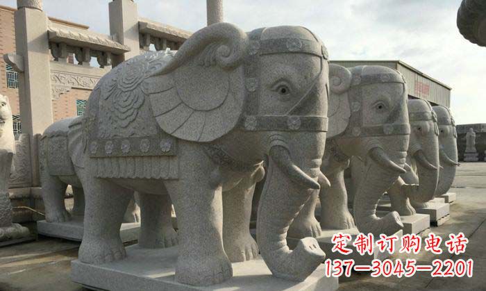 安徽公园景观大理石大象石雕