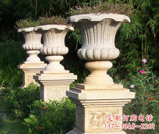 安徽高质量大理石花盆石雕