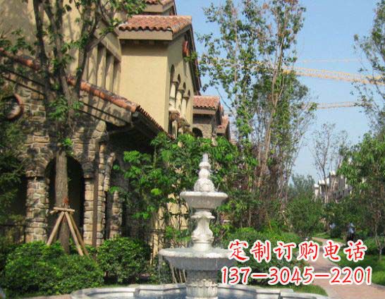 安徽公园景观大理石喷泉石雕 (2)