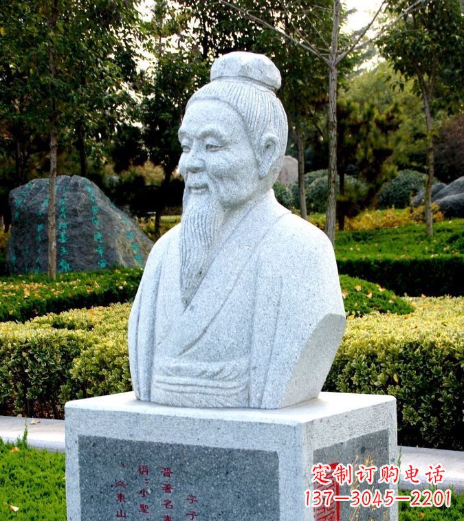 安徽以历史名人头像捕捉历史文脉——由中领雕塑定制的王献之石雕头像