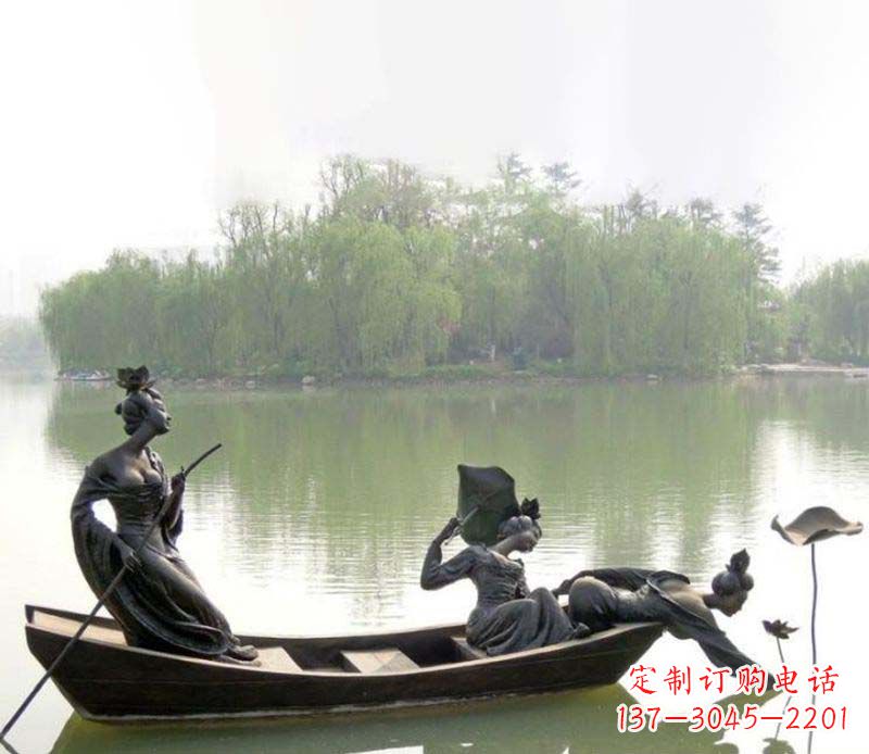安徽百年静静秀—美女铜雕