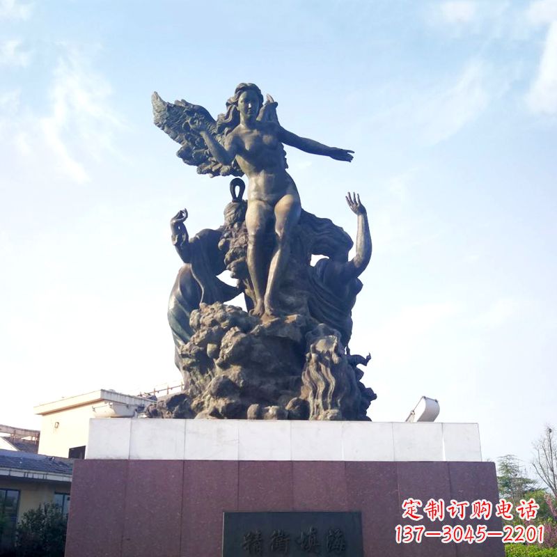 安徽公园园林神话传说“精卫填海”景观雕塑