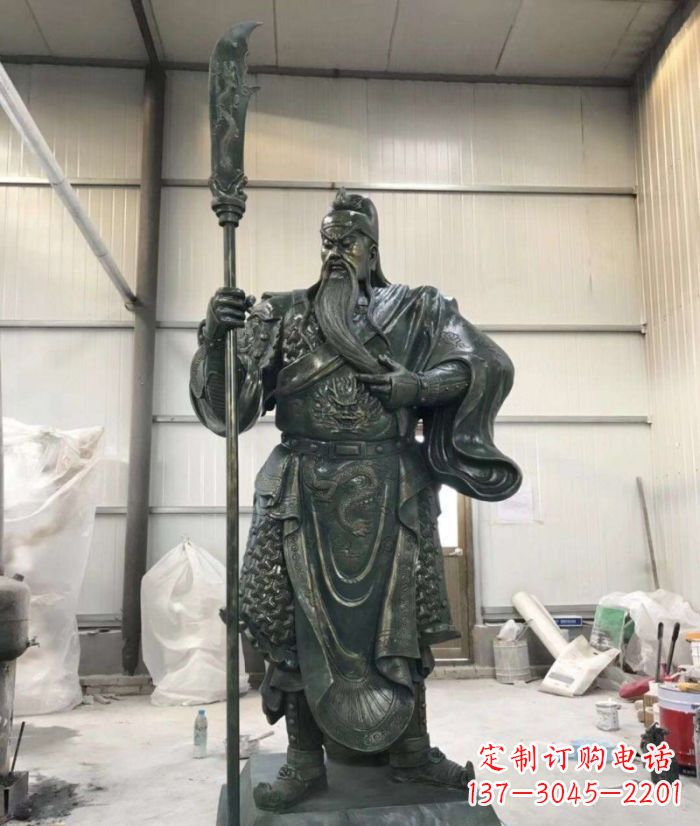 安徽正宗唐朝关公铜雕艺术品