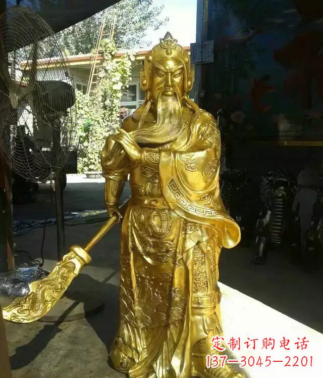 安徽关公提刀武财神铜雕