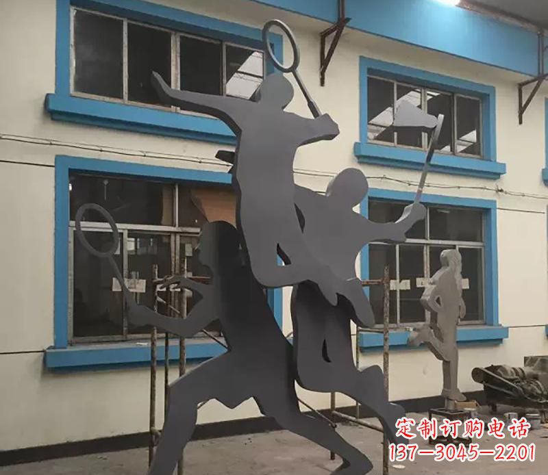 安徽不锈钢羽毛球运动雕塑