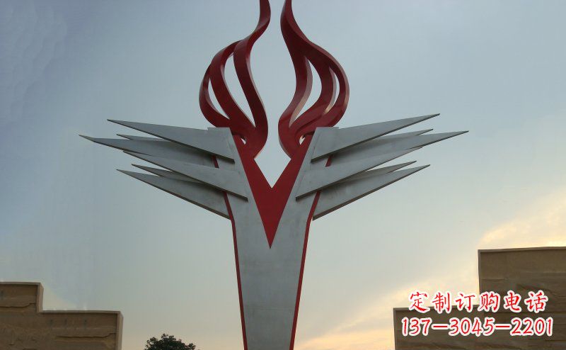 安徽广场火炬不锈钢雕塑_1