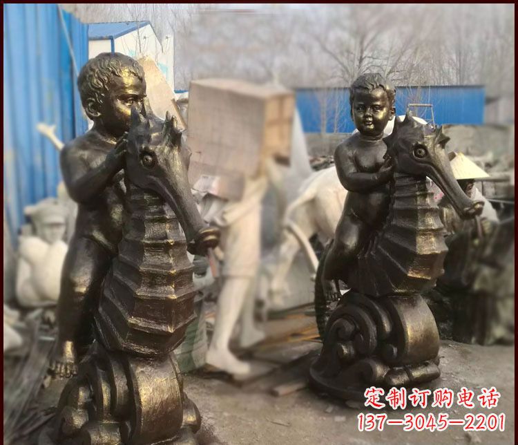安徽海马公园景观铜雕