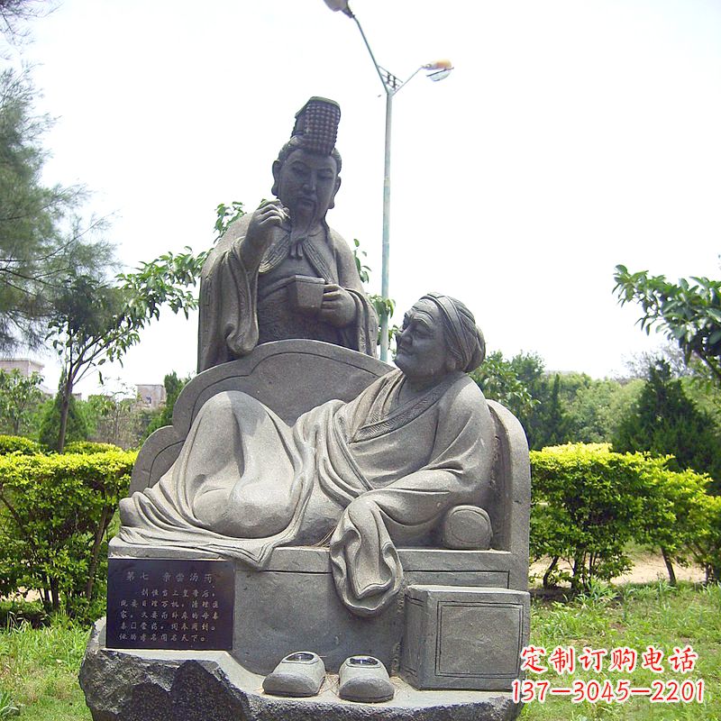 安徽精致细腻的汉文帝侍母-24孝人物雕塑