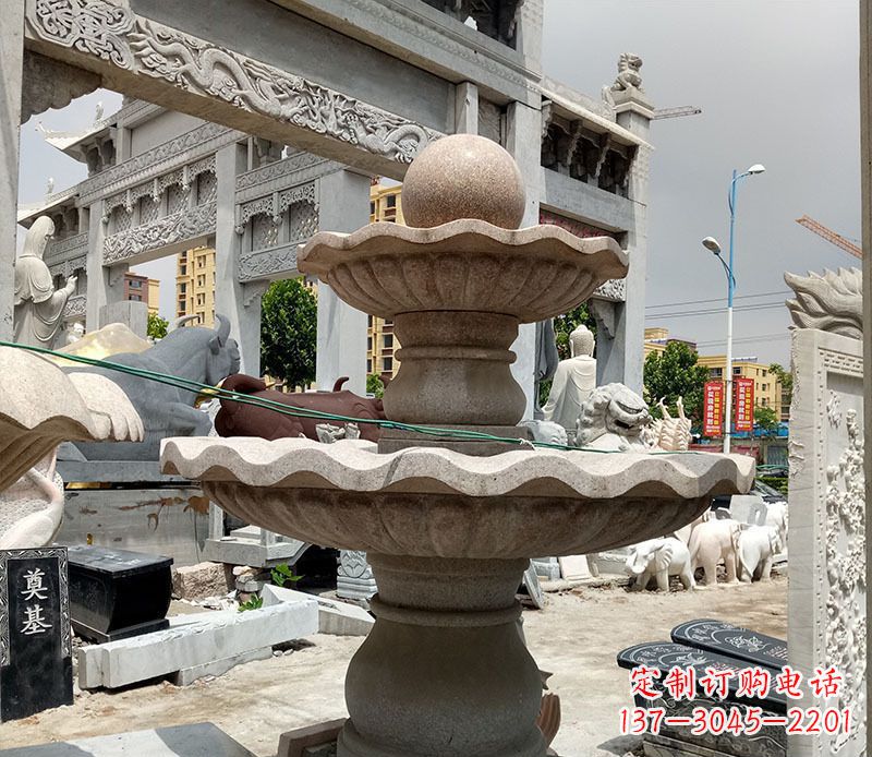 安徽户外多层喷泉石雕 (4)