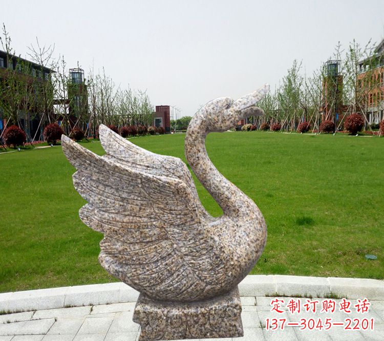 安徽中领雕塑推出的浪漫喷水天鹅雕塑,它是一件…