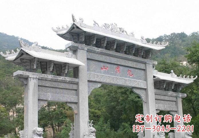 安徽三门仿古牌坊石雕,精美绝伦