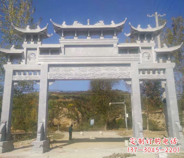安徽中领雕塑:精雕制作仿古石牌坊石雕