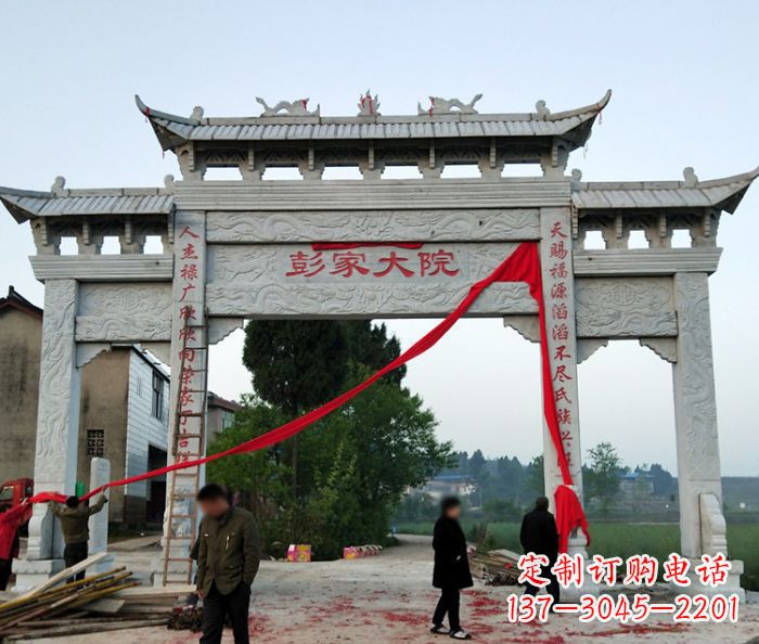 安徽中领雕塑:牌坊石雕精美纷呈