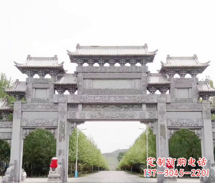 安徽三门石雕牌坊,独具特色的地标雕塑