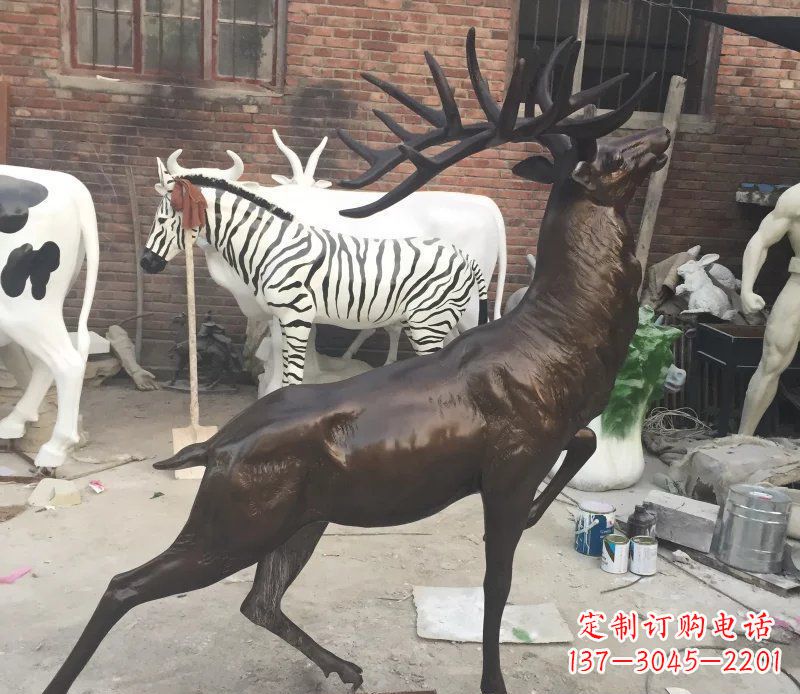 安徽羚羊公园动物铜雕,欣赏自然之美