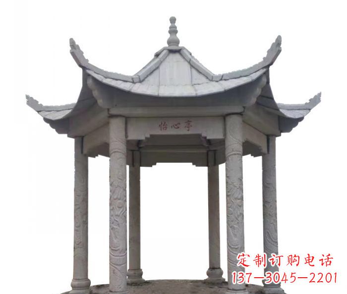 安徽六角石雕凉亭 (5)
