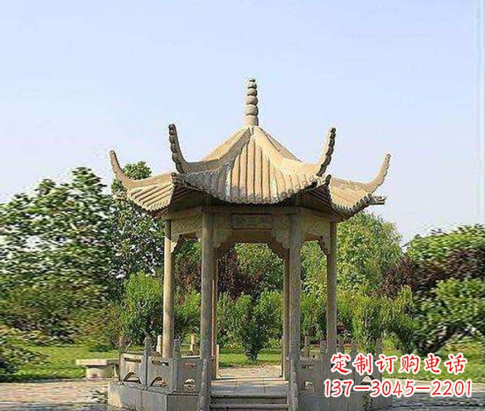 安徽六角石雕凉亭 (6)