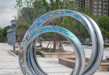 安徽铸造精良的不锈钢圆环雕塑