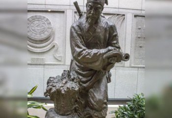 安徽中领雕塑自主研发了高雅李时珍铜雕，它以历…