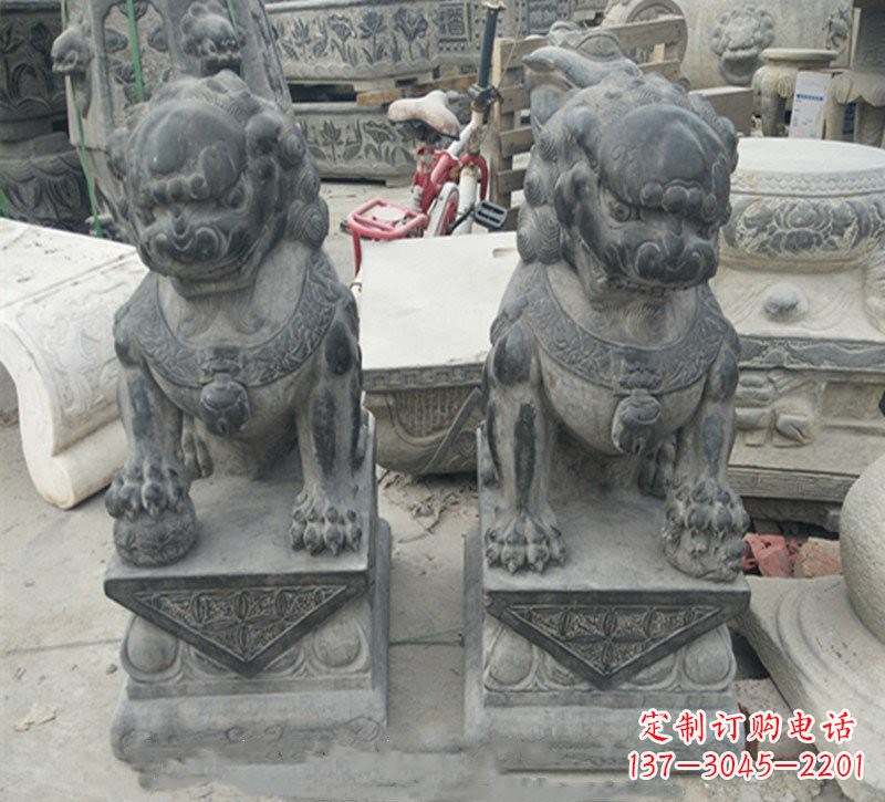 安徽传承传统，精致青石狮子雕塑