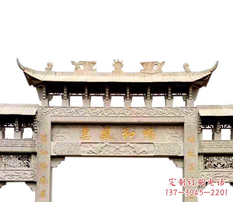 安徽牌坊石雕–传承传统文化,给空间增色彩