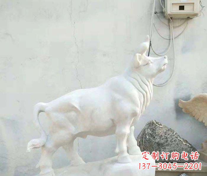 安徽精美汉白玉石动物雕塑