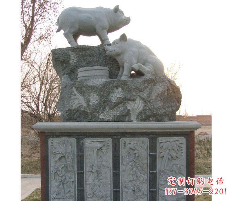 安徽十二生肖猪石雕——质地原生态传承千年文化