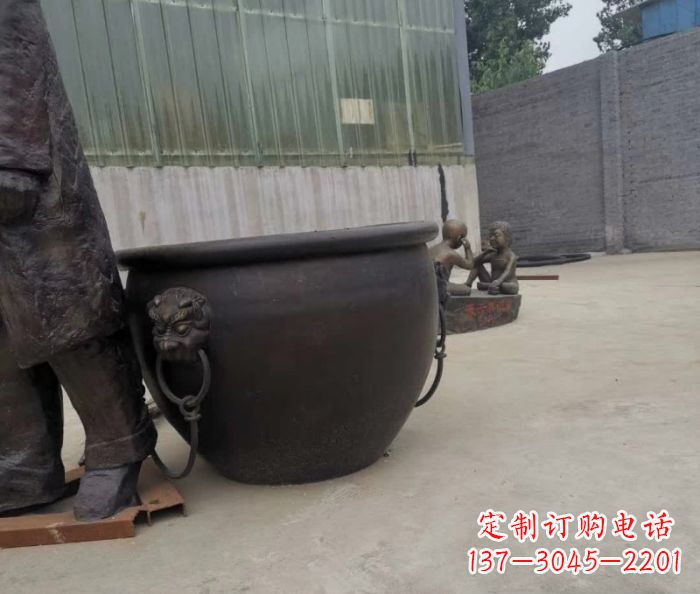 安徽水缸铜雕塑 (2)