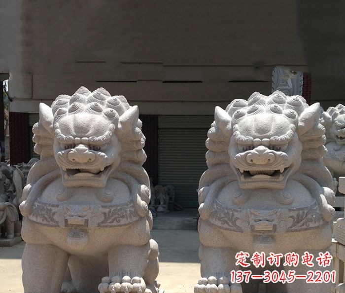 安徽寺庙景观仿古镇宅石狮子