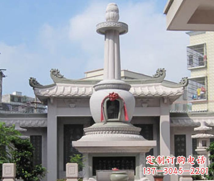 安徽寺庙景观舍利塔石雕 (4)