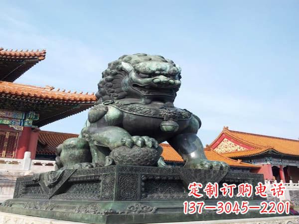 安徽寺庙青铜狮子