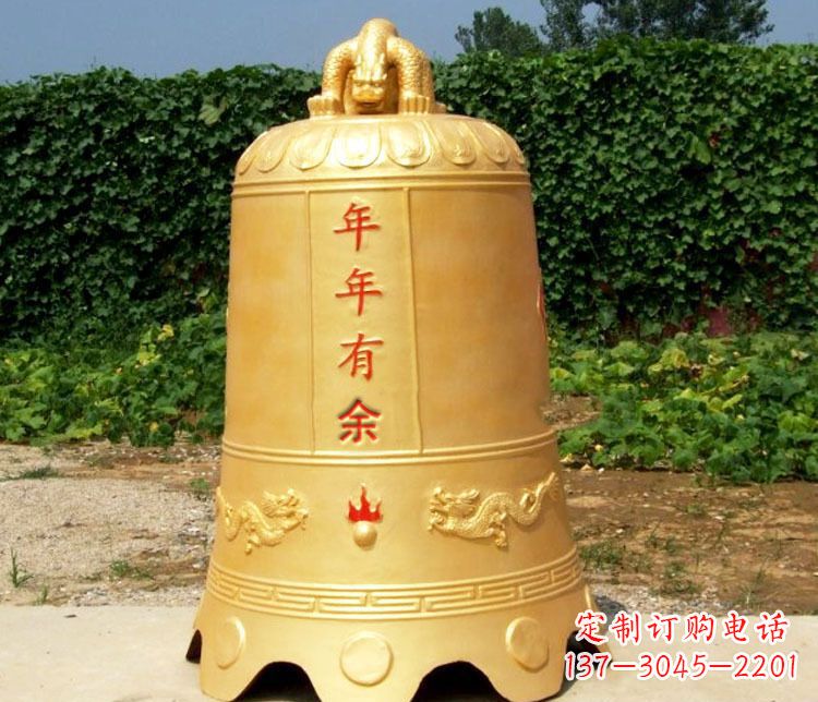 安徽寺庙铜钟雕塑 (2)
