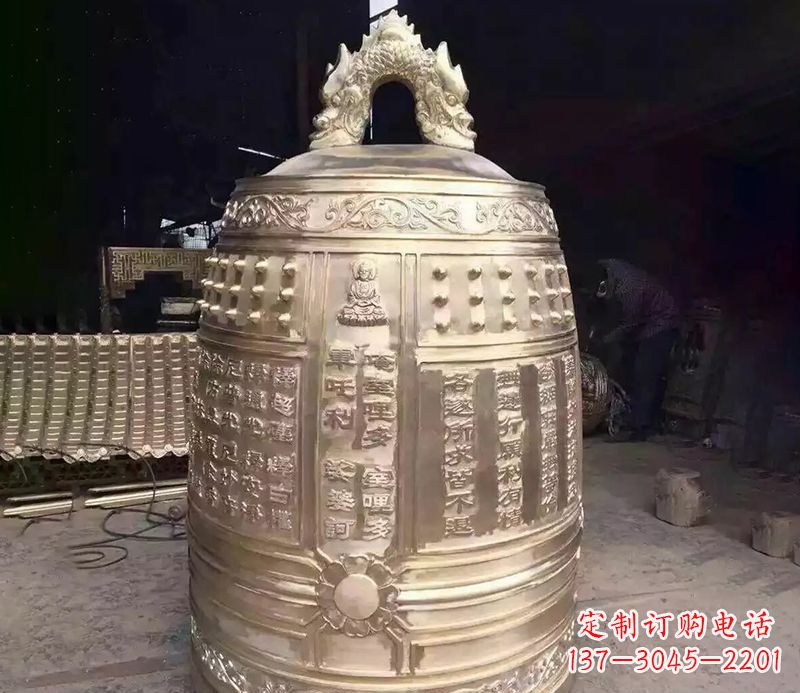 安徽寺庙铜钟雕塑 (3)