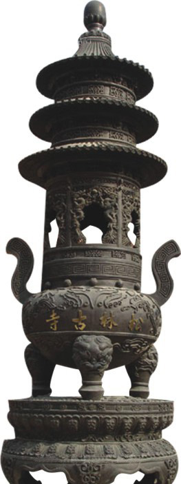 安徽松林古寺铜香炉