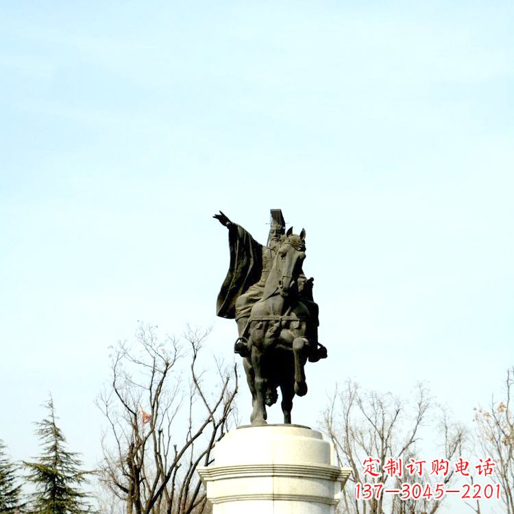 安徽隋文帝杨坚铜雕塑像