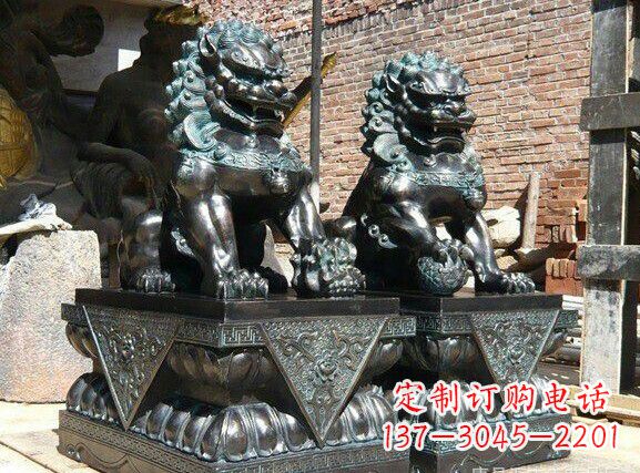 安徽天安门狮子铜雕塑